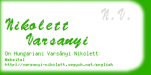 nikolett varsanyi business card